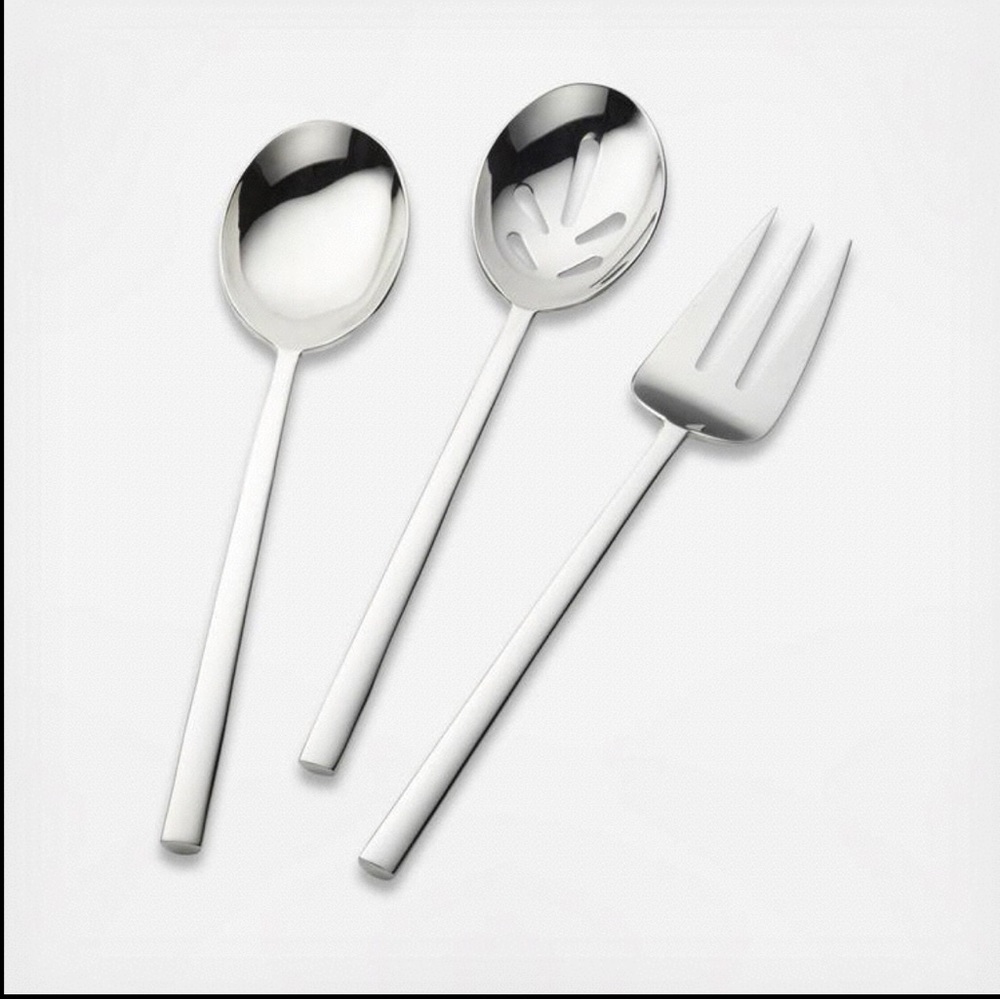Crate & Barrel Mirror 3 Piece Serving Set Brand New - Picture 2 of 2